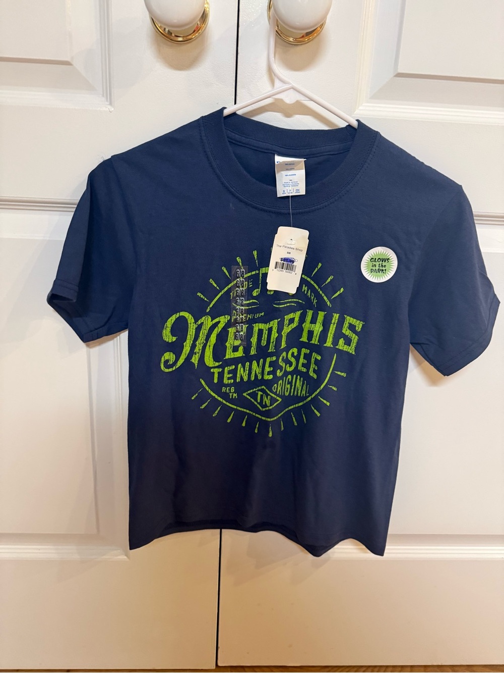 Memphis Tennessee Graphic Tee - Navy & Lime Green - Kids